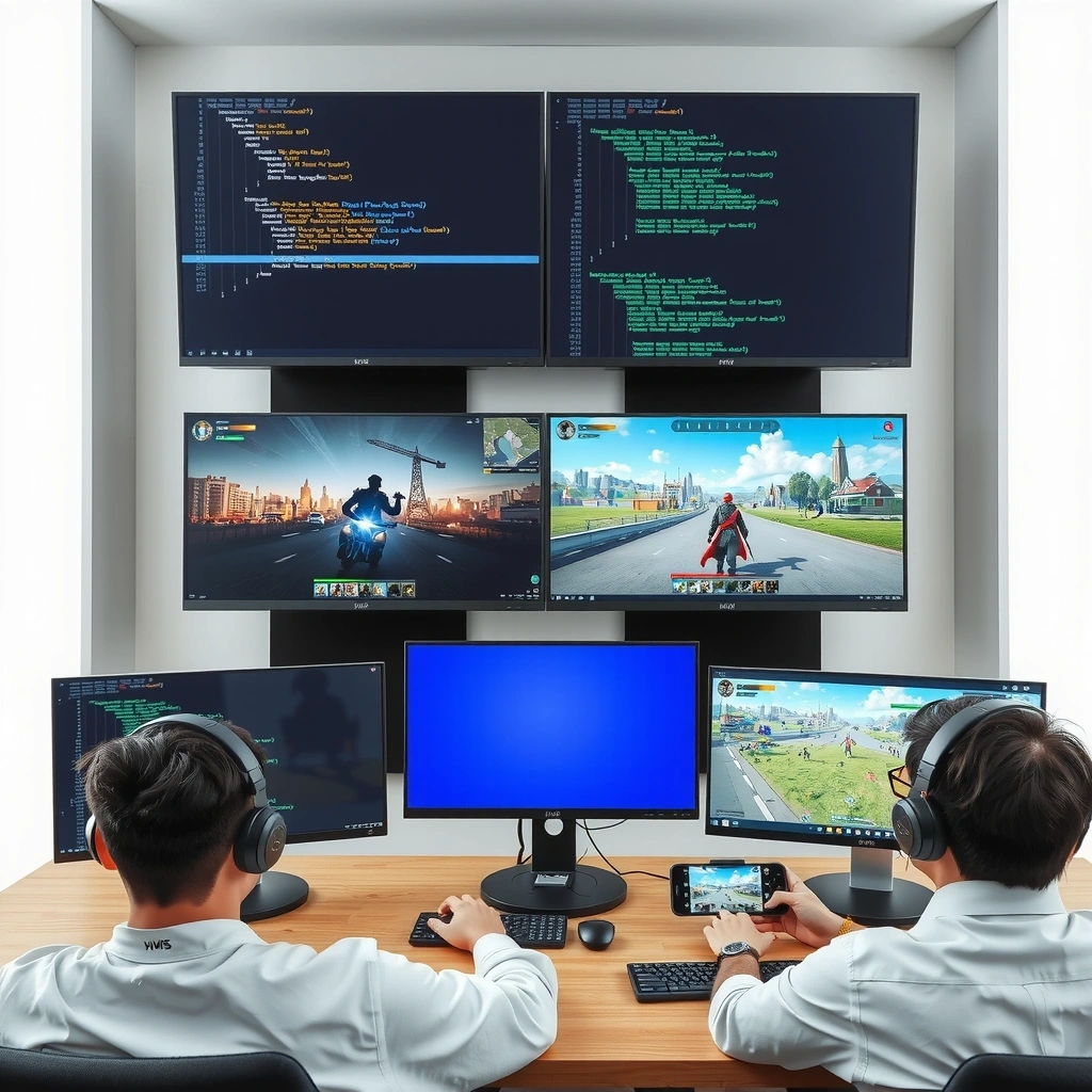 Mobile game development workspace